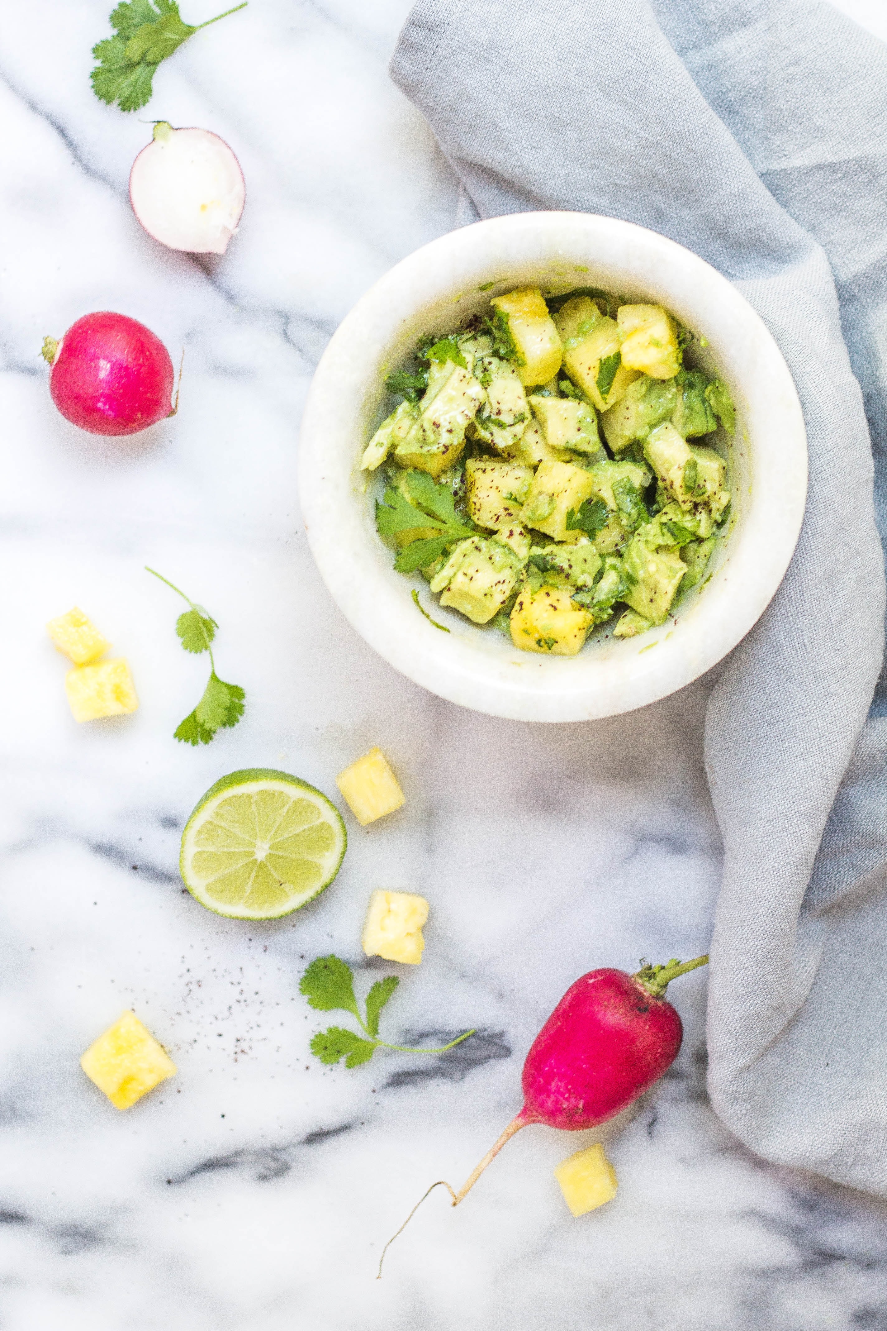 Tartare de radis et d’avocat