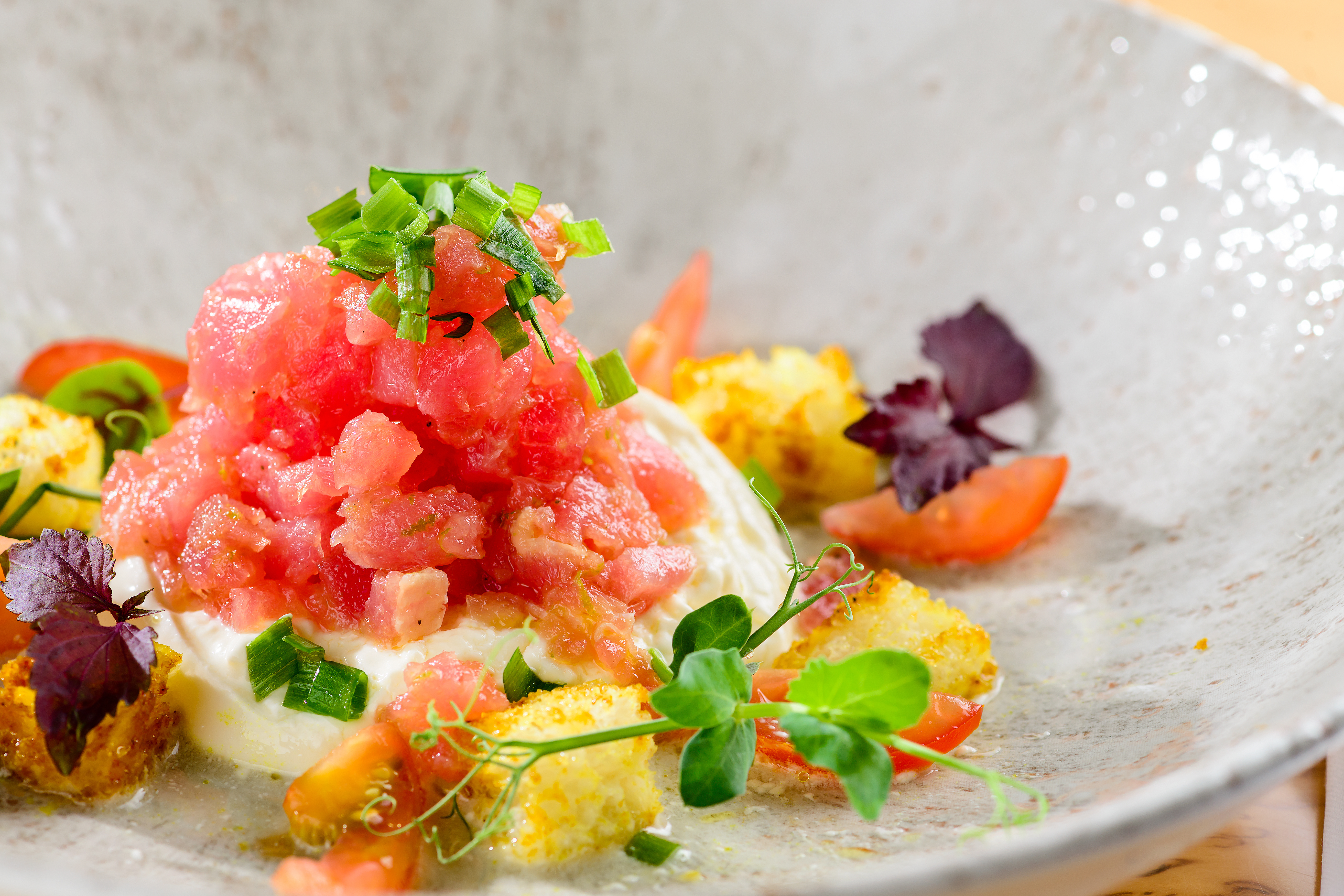 Tartare de tomates et burrata