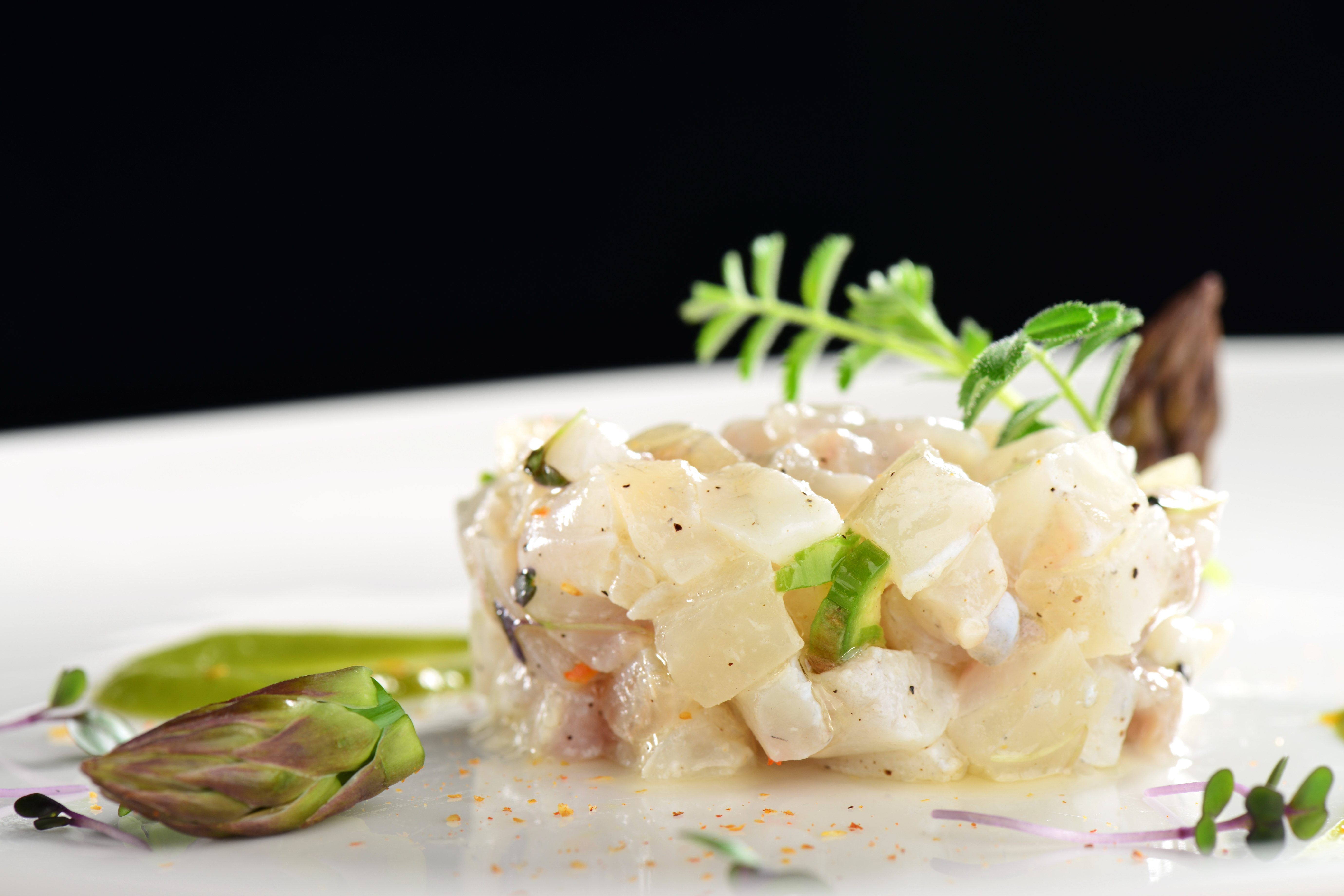 Tartare de dorade aux asperges