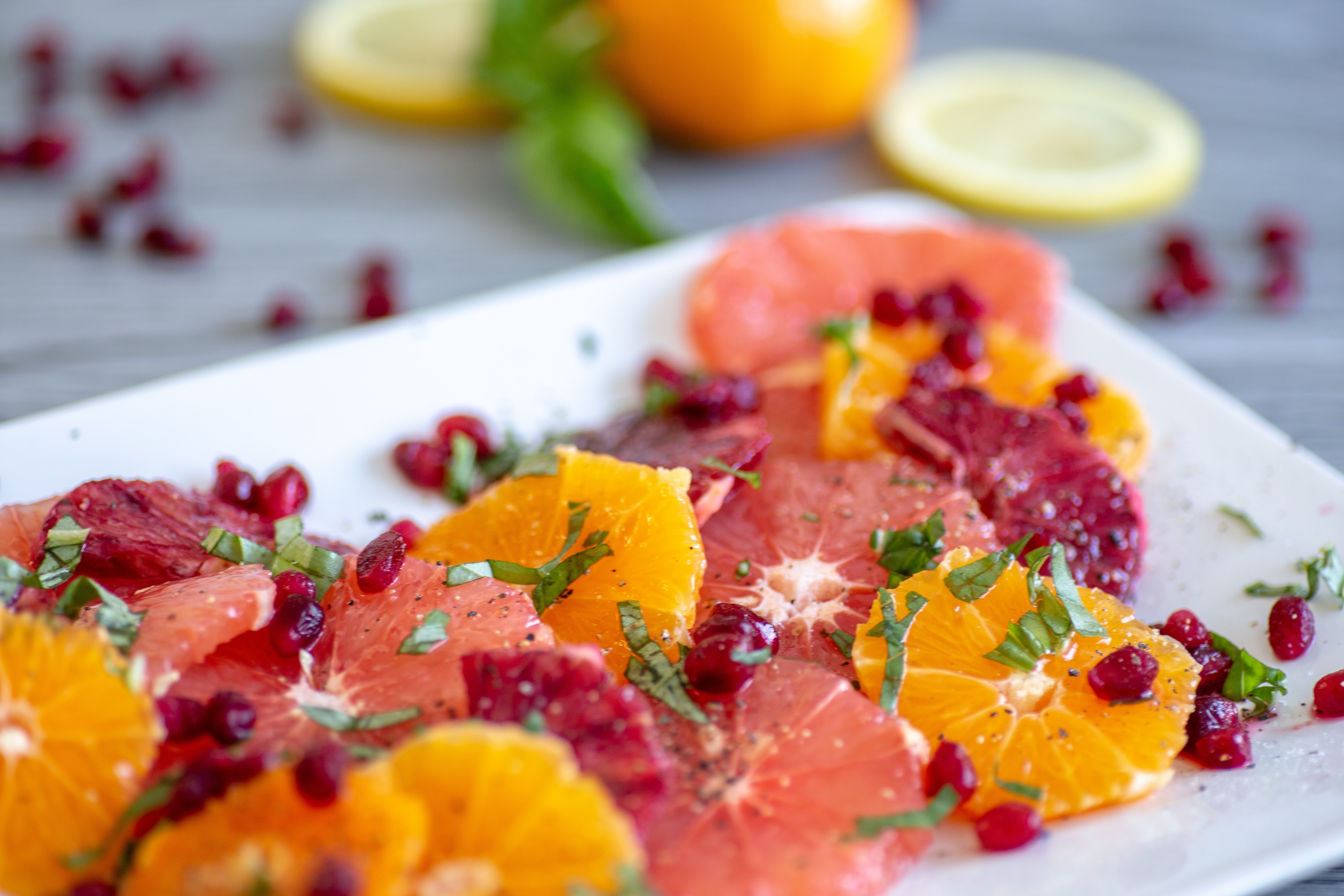 Carpaccio d'orange-pamplemousse