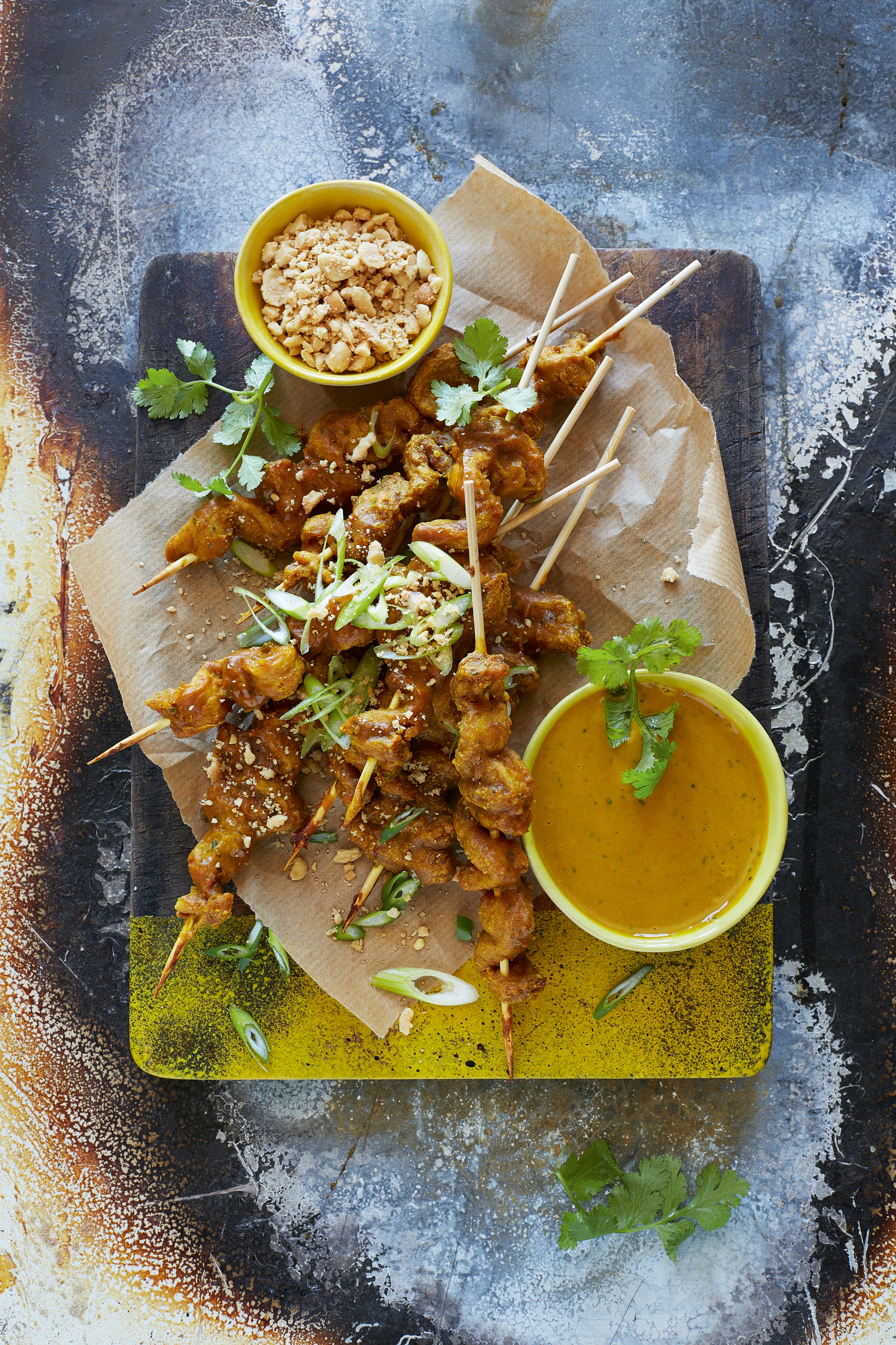 Brochettes de poulet à la cacahuète