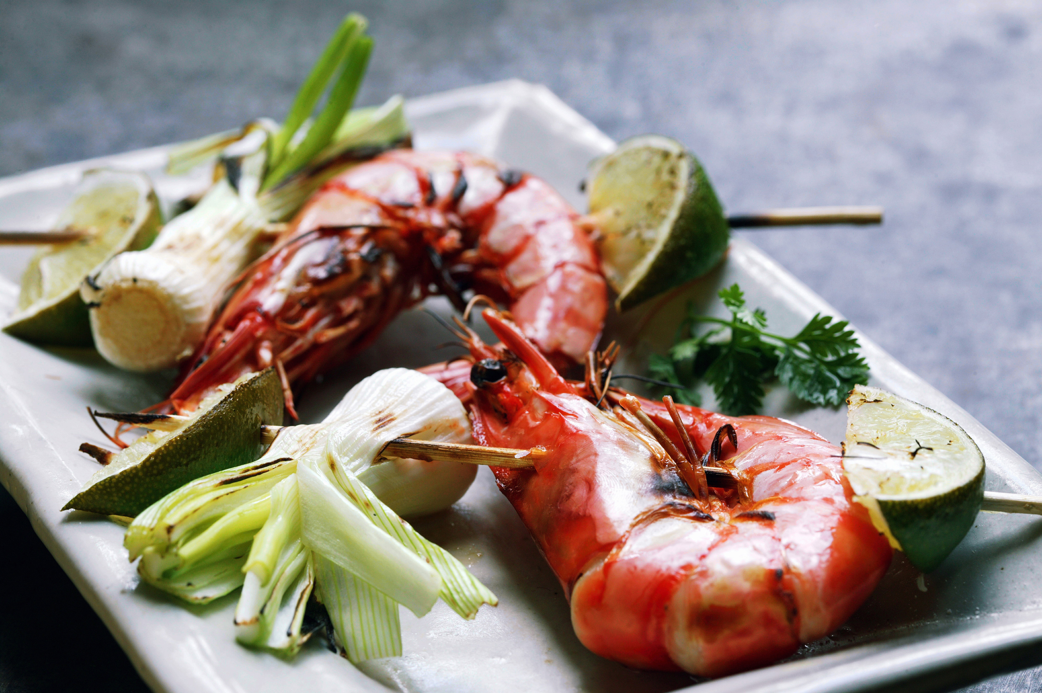 Brochette gambas-fenouil-citron